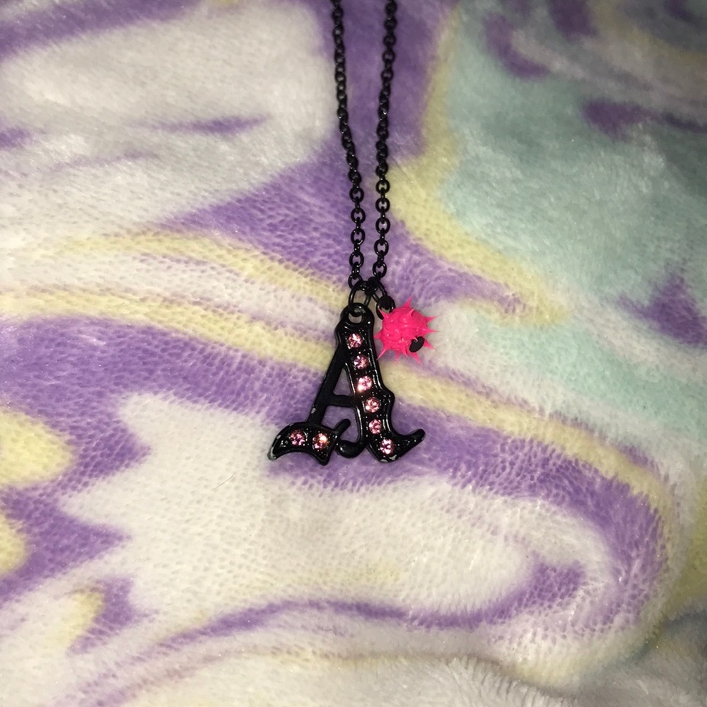 “A” charm necklace